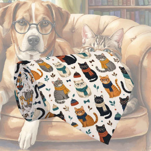 Hipster-Katzen mit Brille Illustrationen Krawatte