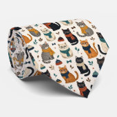Hipster-Katzen mit Brille Illustrationen Krawatte (Gerollt)