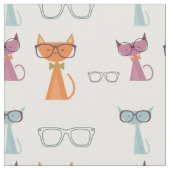 Hipster-Katzen Stoff (Nahaufnahme)