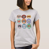 Hipster Katzen T-Shirt (Vorderseite)