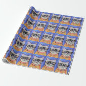 Hipster-Katzen-Verpackungs-Papier Geschenkpapier (Ungerollt)