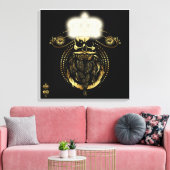 Hipster King Skull König Barbu 2 Leinwanddruck (Insitu (Wohnzimmer))
