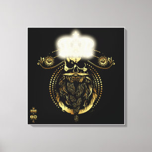 Hipster King Skull König Barbu 2 Leinwanddruck