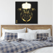 Hipster King Skull König Barbu 2 Leinwanddruck (Insitu (Schlafzimmer))