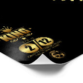 Hipster King Skull König Barbu 2 Poster (Ecke)