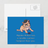 Hipster Kitten Postkarte (Vorne/Hinten)