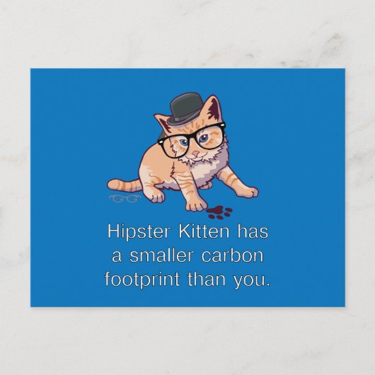 Hipster Kitten Postkarte (Vorderseite)