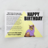 Hipster Kitty Deep Quote Happy Birthday Karte (Innenseite)