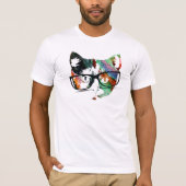 Hipster Kitty mit Brille T-Shirt (Vorderseite)