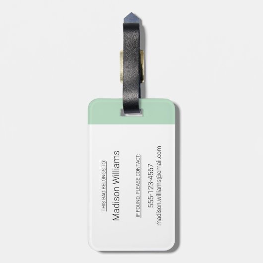 Hipster Koch Gepäckanhänger (Rückseite vertikal)