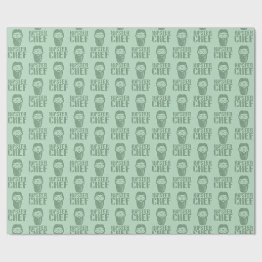 Hipster Koch Geschenkpapier (Flach)