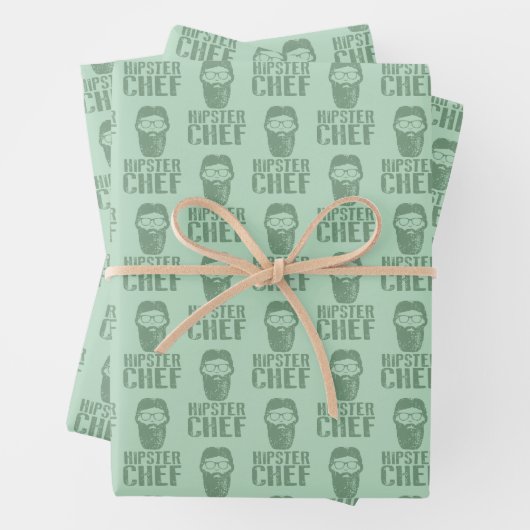 Hipster Koch Geschenkpapier Set (Beispiel)