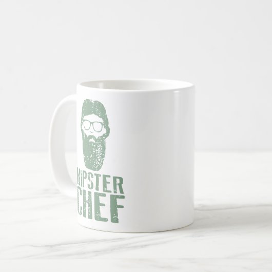 Hipster Koch Kaffeetasse (Vorderseite Links)
