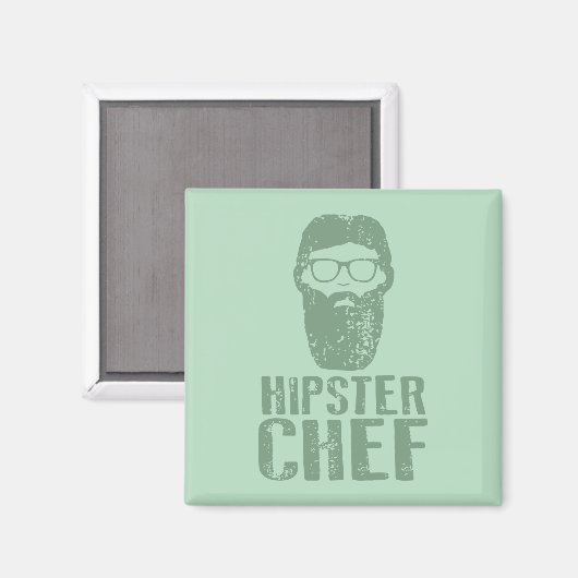 Hipster Koch Magnet (Vorderseite/Rückseite)