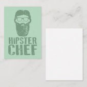 Hipster Koch Mitteilungskarte (Vorne/Hinten)