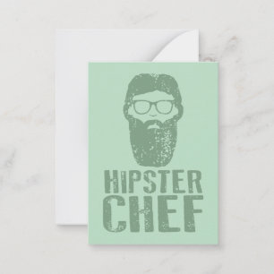 Hipster Koch Mitteilungskarte