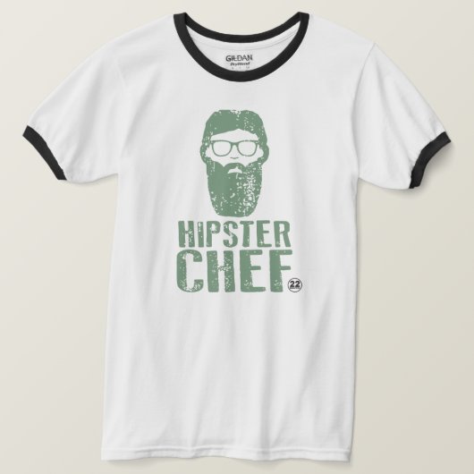Hipster Koch Ringer T-Shirt (Design vorne)