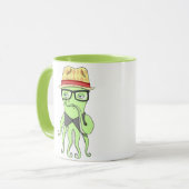 Hipster-Krake Tasse (Vorderseite Links)