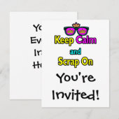 Hipster Kronensonnenbrille Behalte Ruhe und knarrt Einladung (Vorne/Hinten)