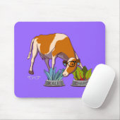 Hipster-Kuh (ohne Text) Mousepad (Mit Mouse)