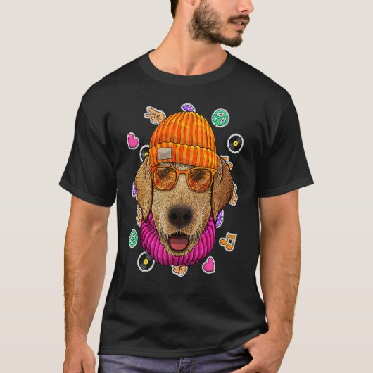 Hipster Labrador Retriever Geek Nerd Glasses Liebe T-Shirt (Vorderseite)