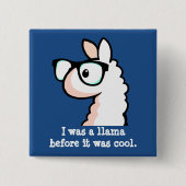 Hipster-Lama Button (Vorderseite)
