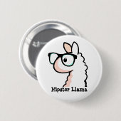 Hipster-Lama Button (Vorne & Hinten)