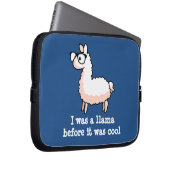 Hipster-Lama Laptopschutzhülle (Vorne Rechts)