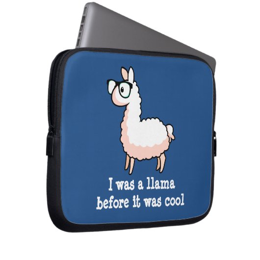 Hipster-Lama Laptopschutzhülle (Vorne Rechts)