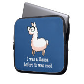 Hipster-Lama Laptopschutzhülle (Vorderseite Links)