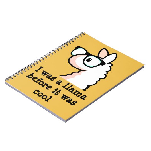 Hipster-Lama Notizblock (Linke Seite)