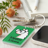 Hipster-Lama Schlüsselanhänger (Vorderseite rechts)