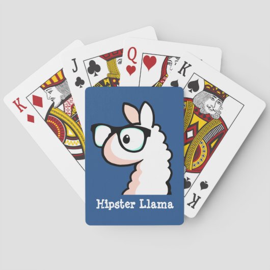 Hipster-Lama Spielkarten (Rückseite)
