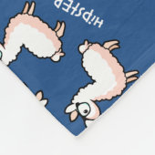 Hipster-Lama-Verrücktheit Fleecedecke (Ecke)