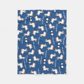 Hipster-Lama-Verrücktheit Fleecedecke (Vorderseite)