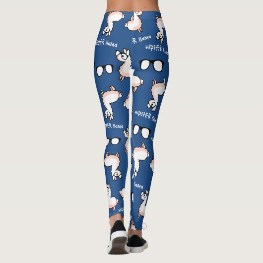 Hipster-Lama-Verrücktheit Leggings (Rückseite)