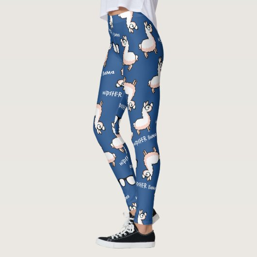 Hipster-Lama-Verrücktheit Leggings (Links)