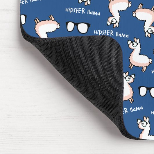 Hipster-Lama-Verrücktheit Mousepad (Ecke)
