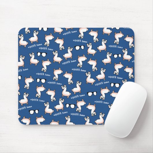 Hipster-Lama-Verrücktheit Mousepad (Mit Mouse)