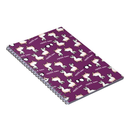 Hipster-Lama-Verrücktheit Notizblock (Rechte Seite)