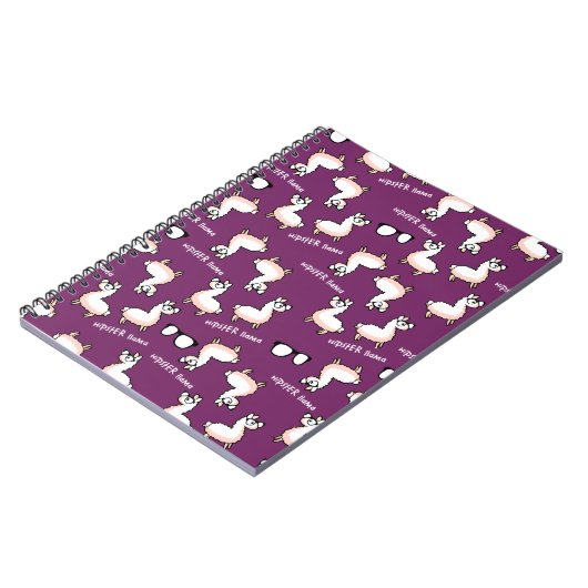 Hipster-Lama-Verrücktheit Notizblock (Linke Seite)