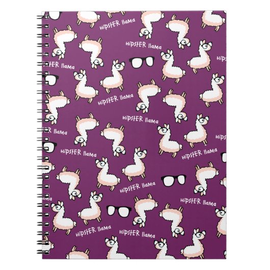 Hipster-Lama-Verrücktheit Notizblock (Vorderseite)