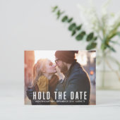Hipster Liebe | Save the Date Postkarte (Stehend Vorderseite)