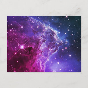 Hipster Lila Ombre-Affen-Kopfnebel Postkarte