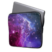 Hipster Lila Ombre Affenkopfnebel Laptopschutzhülle (Vorderseite Links)
