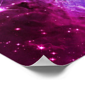 Hipster Lila Ombre Affenkopfnebel Poster (Ecke)