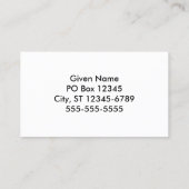 Hipster Lila Ombre Affenkopfnebel Visitenkarte (Rückseite)