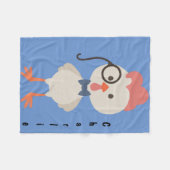 Hipster Little Mister Chicken Baby Boy Fleecedecke (Vorderseite (Horizontal))