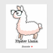 Hipster Llama Aufkleber (Blatt)