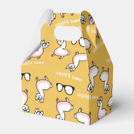 Hipster Llama Madness Geschenkschachtel (Rückseite)